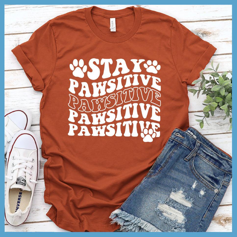 Stay Pawsitive Retro T-Shirt