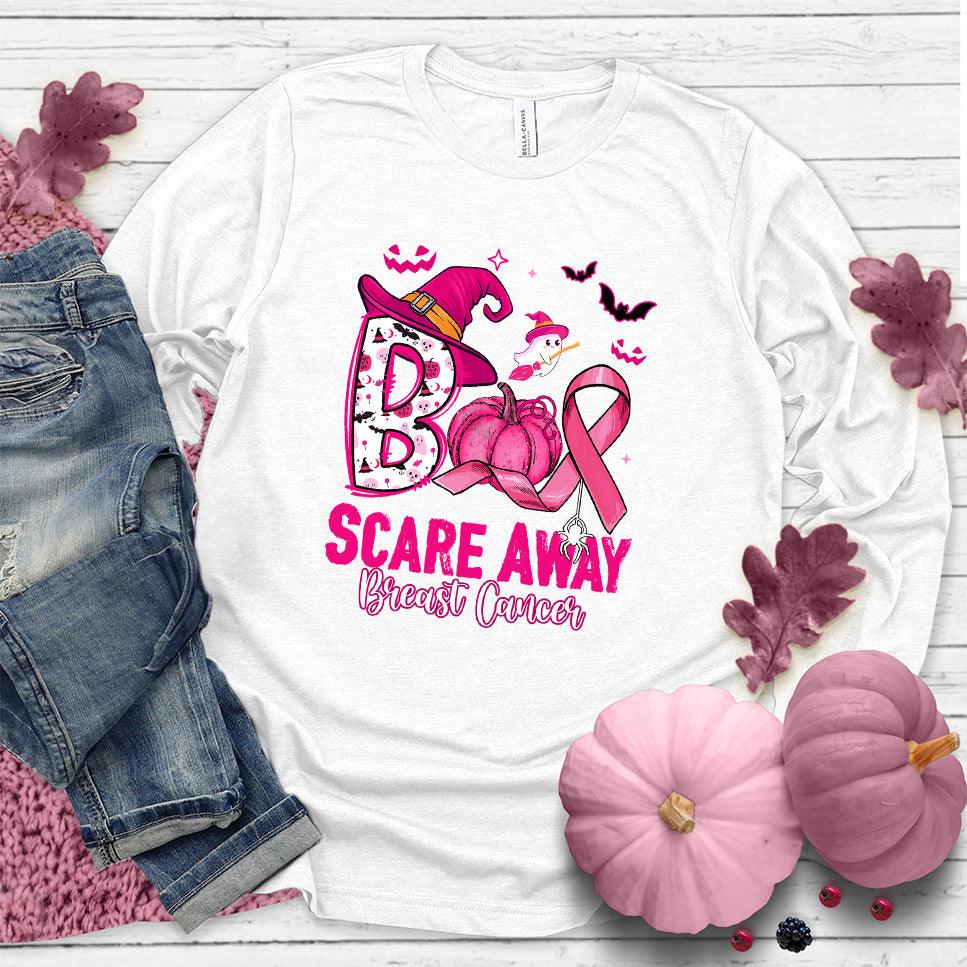 Boo Scare Away Breast Cancer Long Sleeves Colored Edition