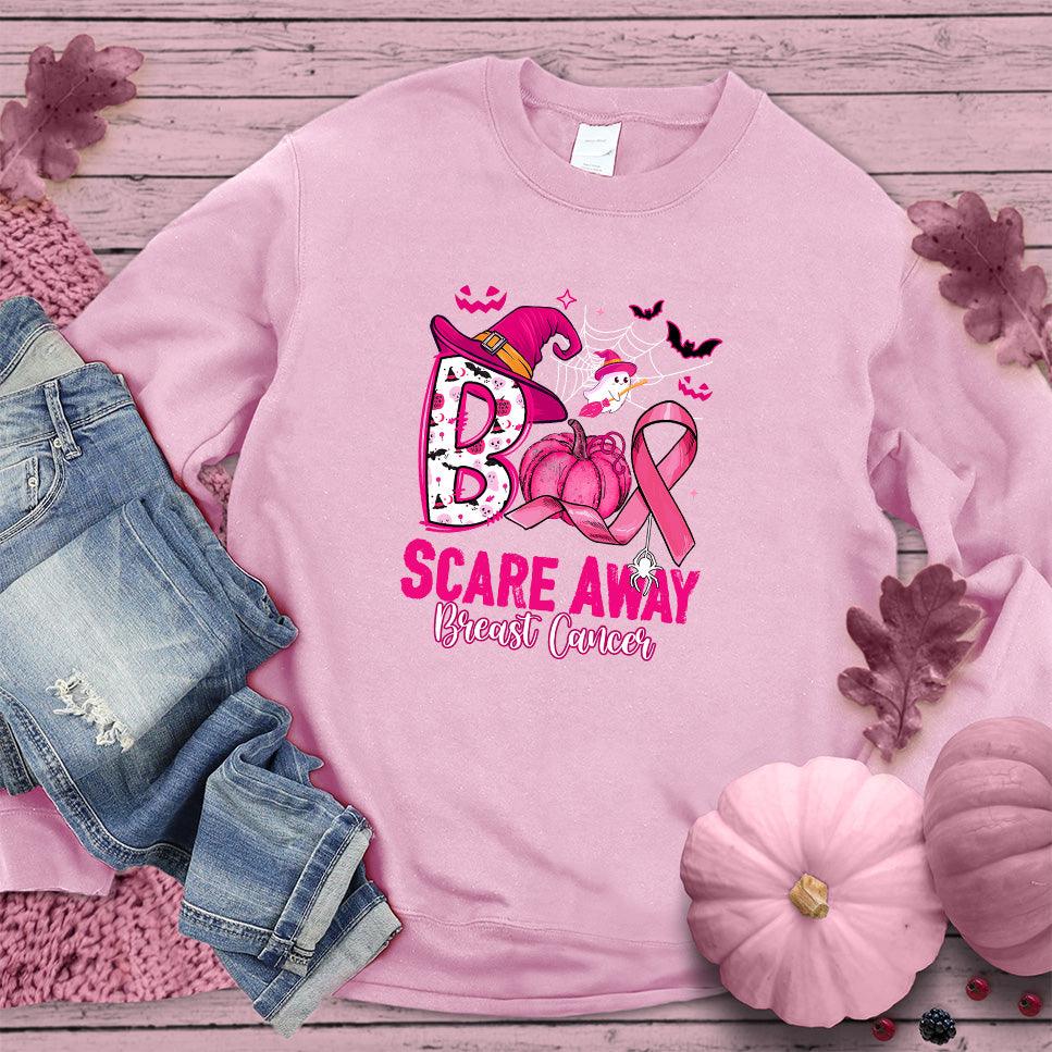 Boo Scare Away Breast Cancer Sweatshirt Colored Edition - Brooke & Belle