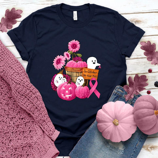In October We Wear Pink Version 5 T-Shirt Colored Edition - Brooke & Belle
