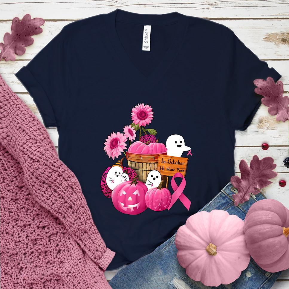 In October We Wear Pink Version 5 V-Neck Colored Edition - Brooke & Belle