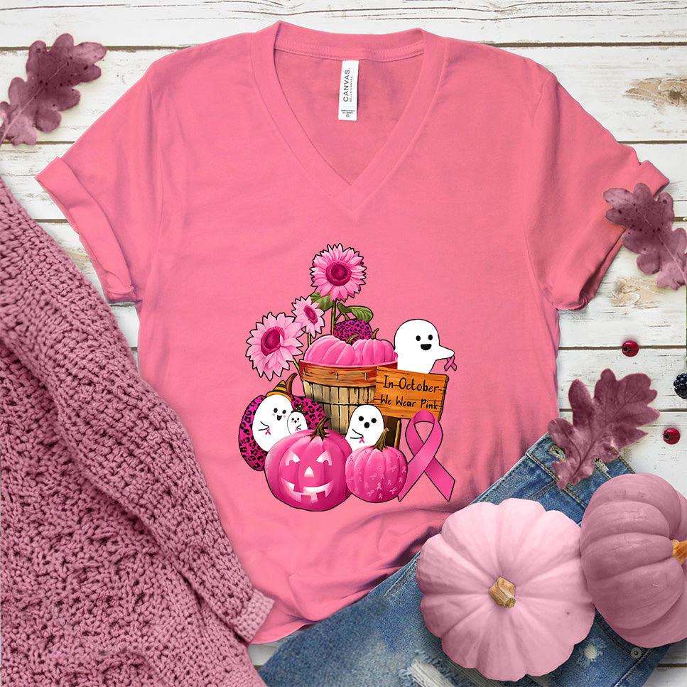 In October We Wear Pink Version 5 V-Neck Colored Edition - Brooke & Belle