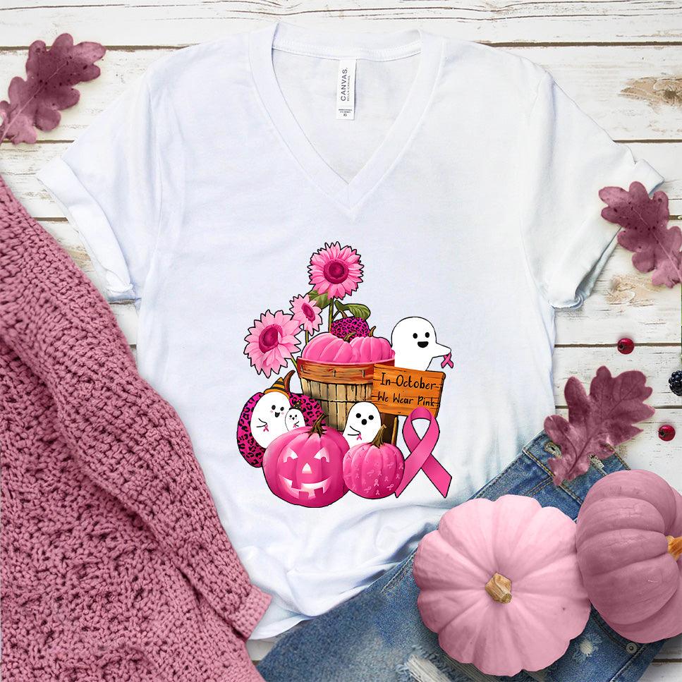 In October We Wear Pink Version 5 V-Neck Colored Edition - Brooke & Belle
