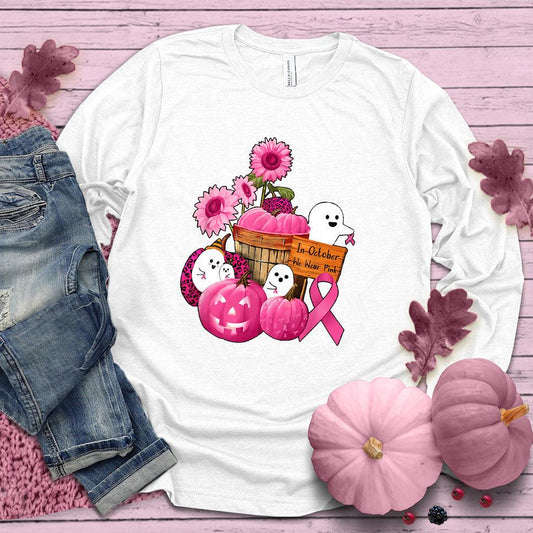 In October We Wear Pink Version 5 Long Sleeves Colored Edition - Brooke & Belle