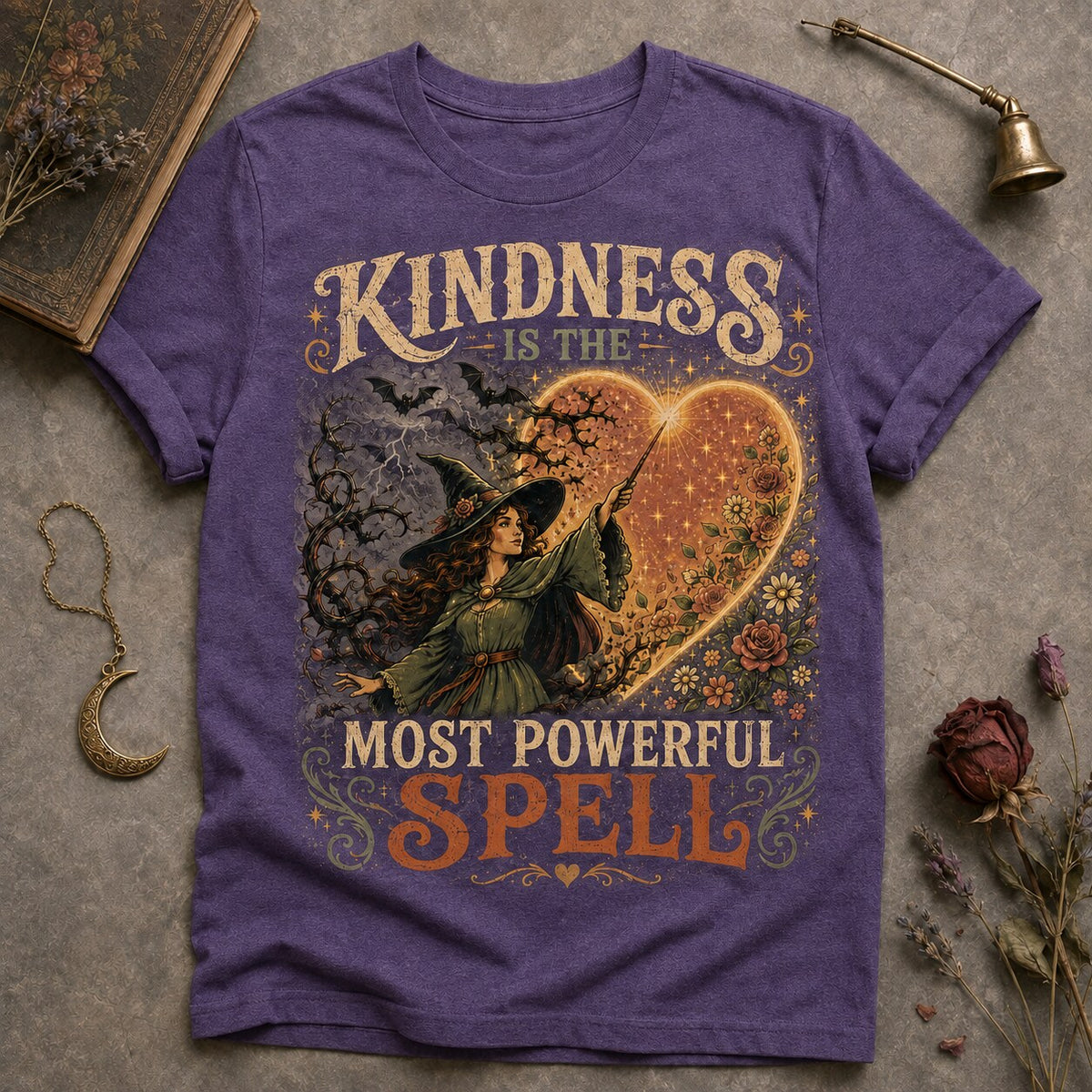Most Powerful Spell T-shirt - Heather Purple - Brooke & Belle