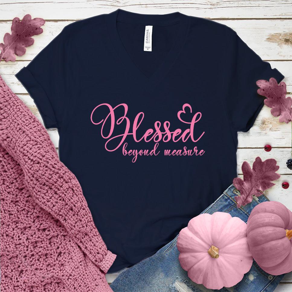 Blessed Beyond Measure V-Neck Pink Edition