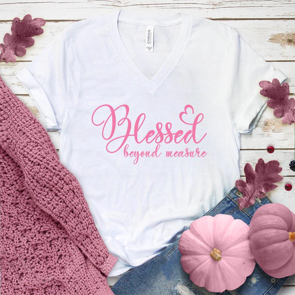 Blessed Beyond Measure V-Neck Pink Edition