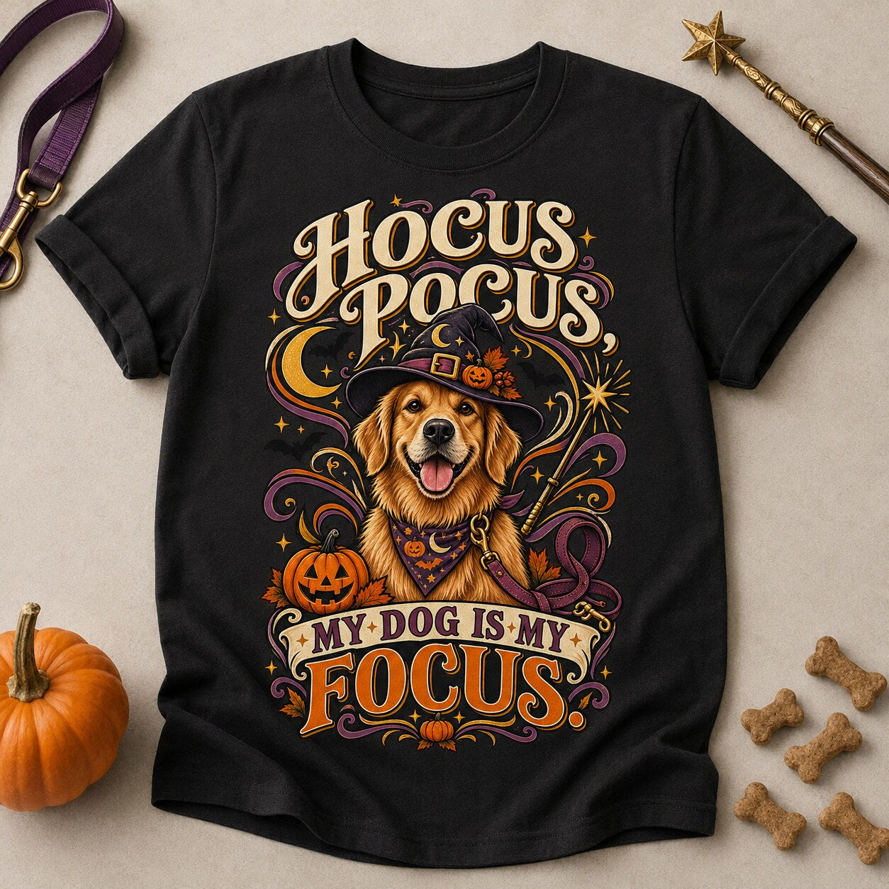 My Dog Is My Focus T-shirt - Black - Brooke & Belle