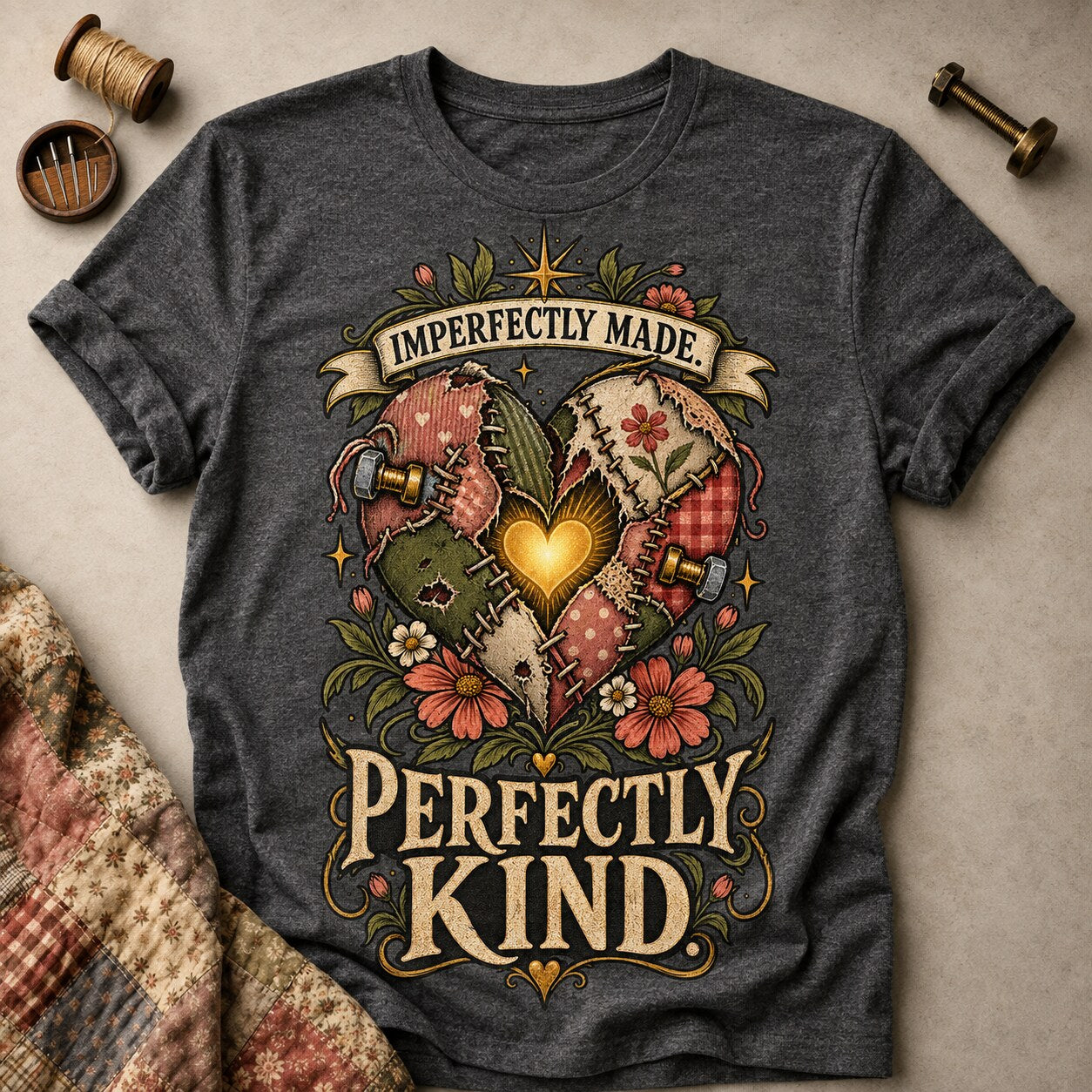 Perfectly Kind T-shirt - Dark Heather - Brooke & Belle