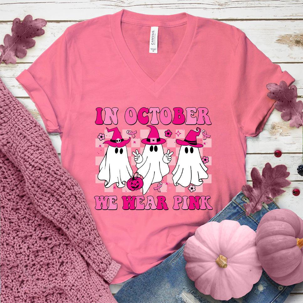 In October We Wear Pink Version 4 V-Neck Colored Edition