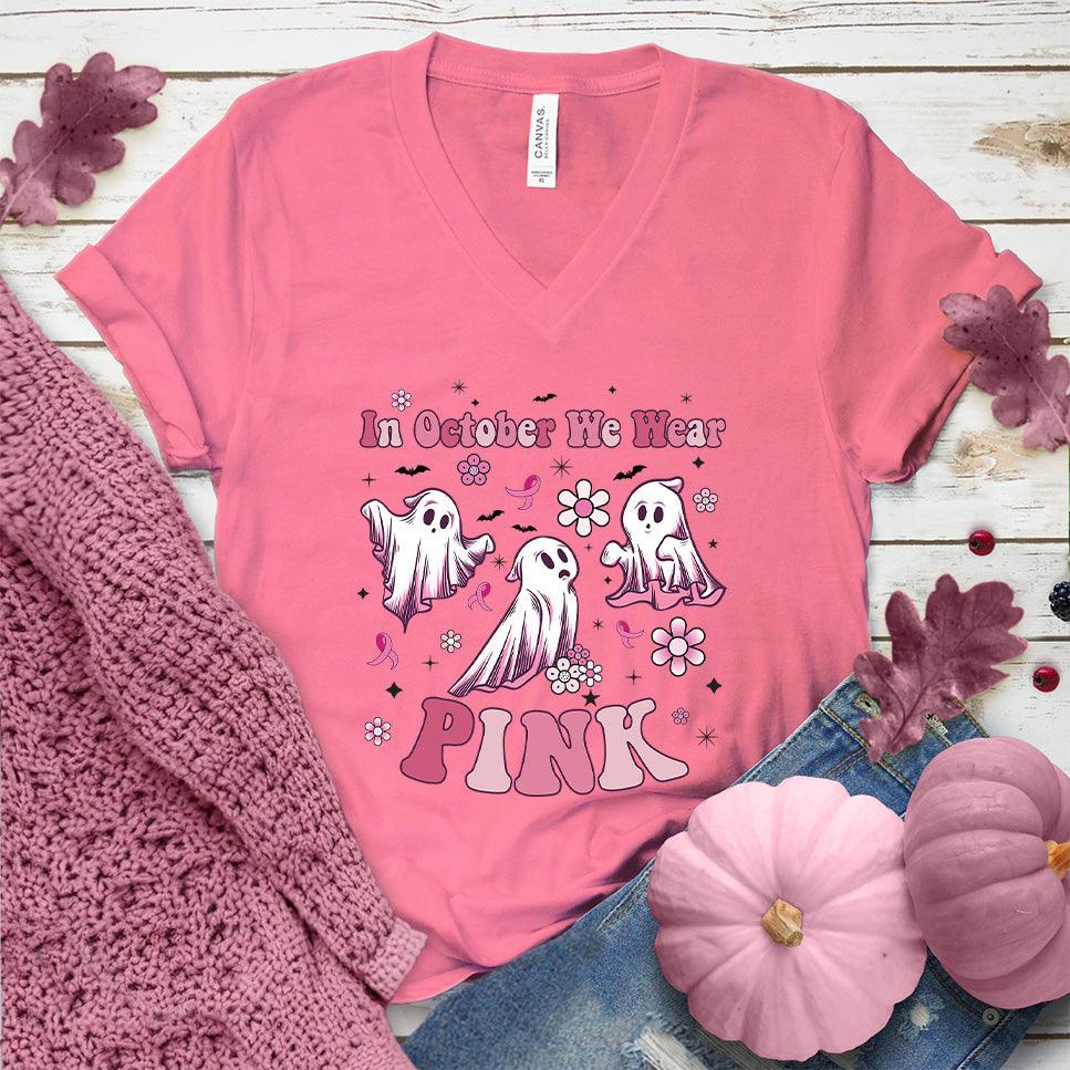 In October We Wear Pink Version 3 V-Neck Colored Edition - Brooke & Belle