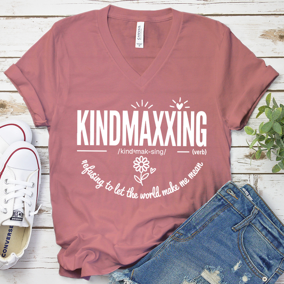 Kindmaxxing V-Neck - Mauve - Brooke & Belle