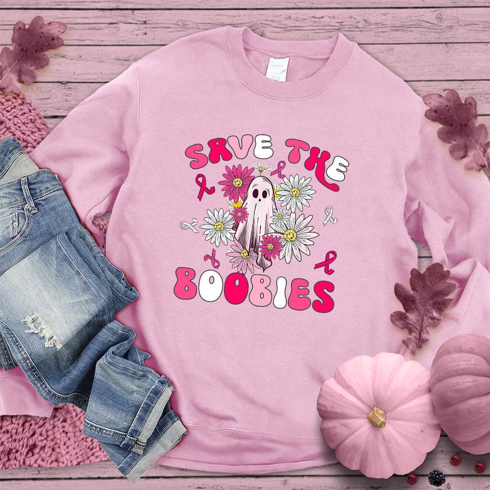 Save The Boobies Version 3 Sweatshirt Colored Edition