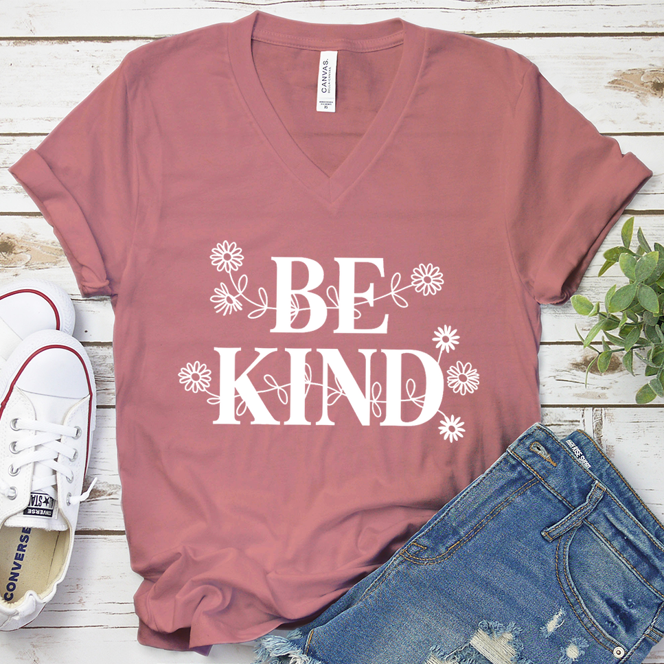 Be Kind V-Neck - Mauve - Brooke & Belle