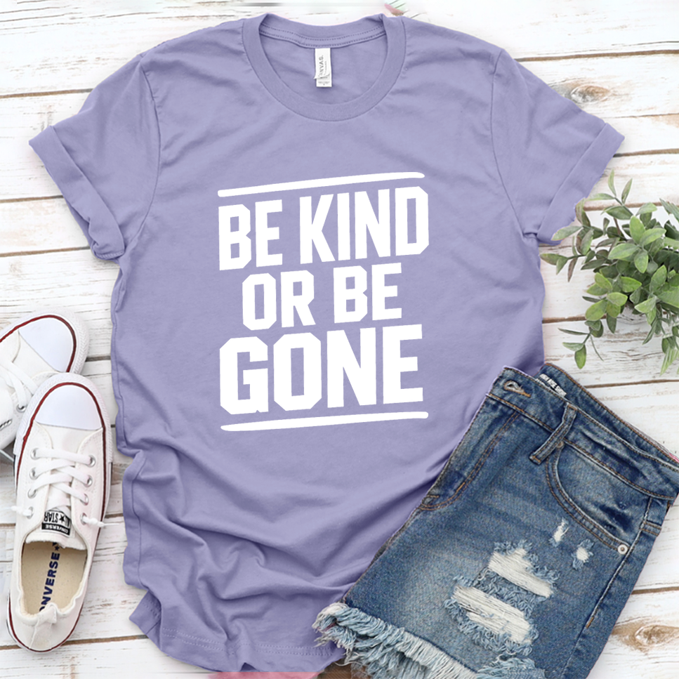 Be Kind Or Be Gone T-Shirt - Dark Lavender - Brooke & Belle