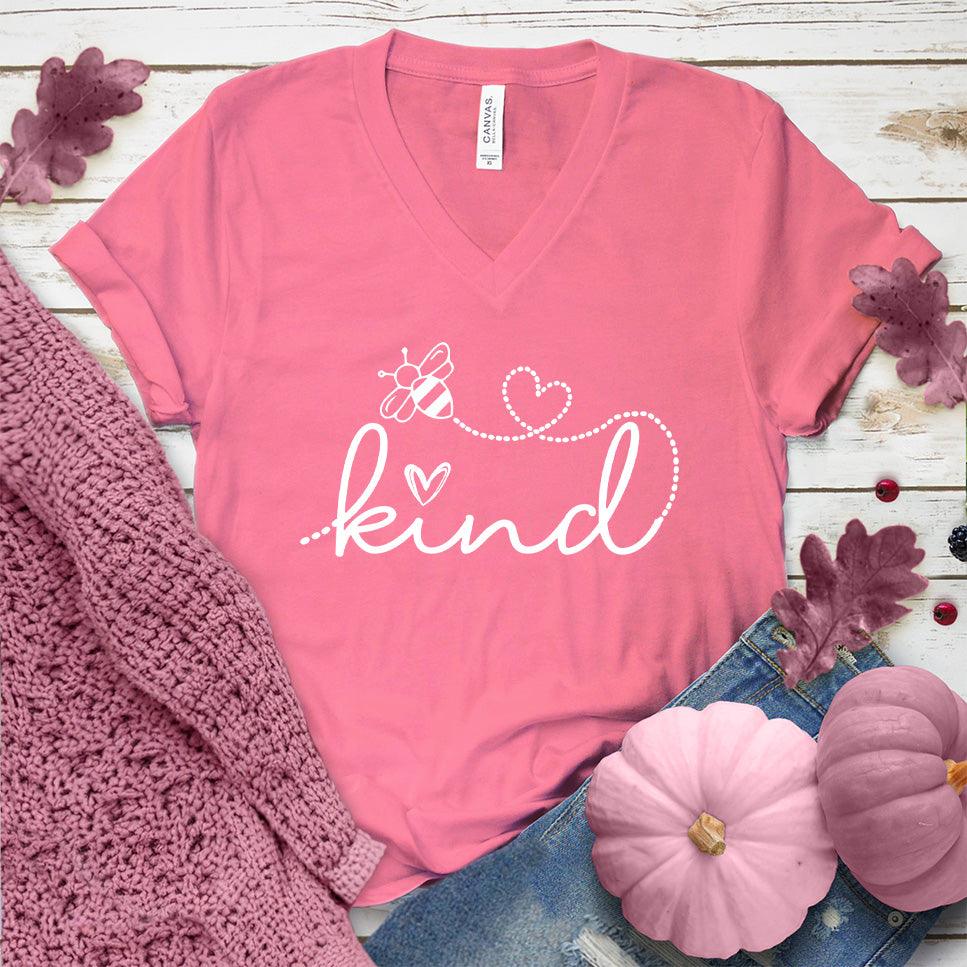 Bee Kind V-Neck Pink Edition - Brooke & Belle