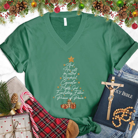 And He Will Be Called Wonderful Counselor Colored Edition V-Neck - Brooke & Belle