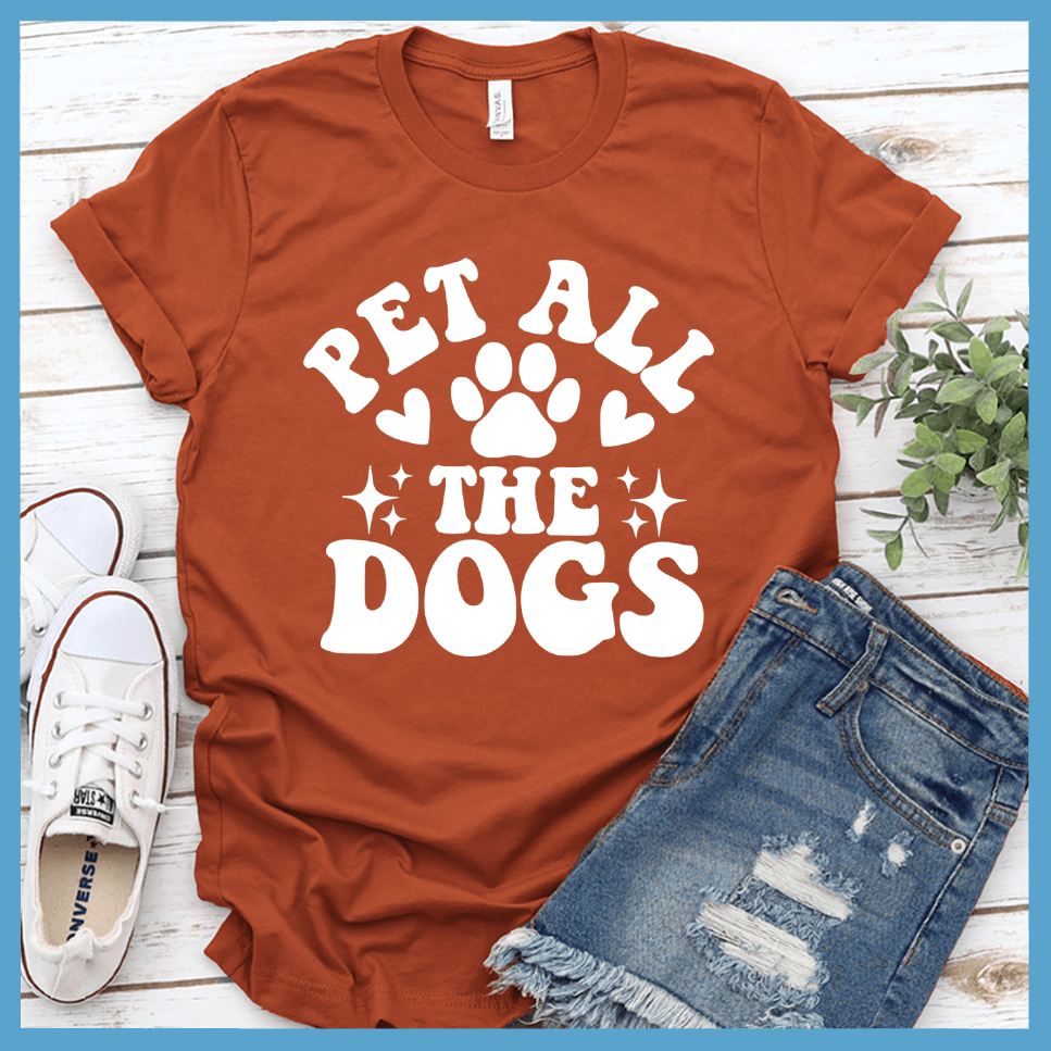 Pet All The Dogs Retro T-Shirt