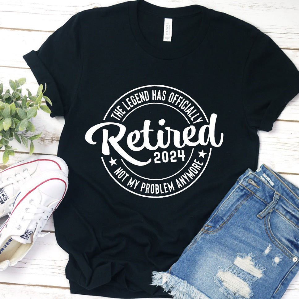 The Legend Has Officially Retired 2024 T-Shirt