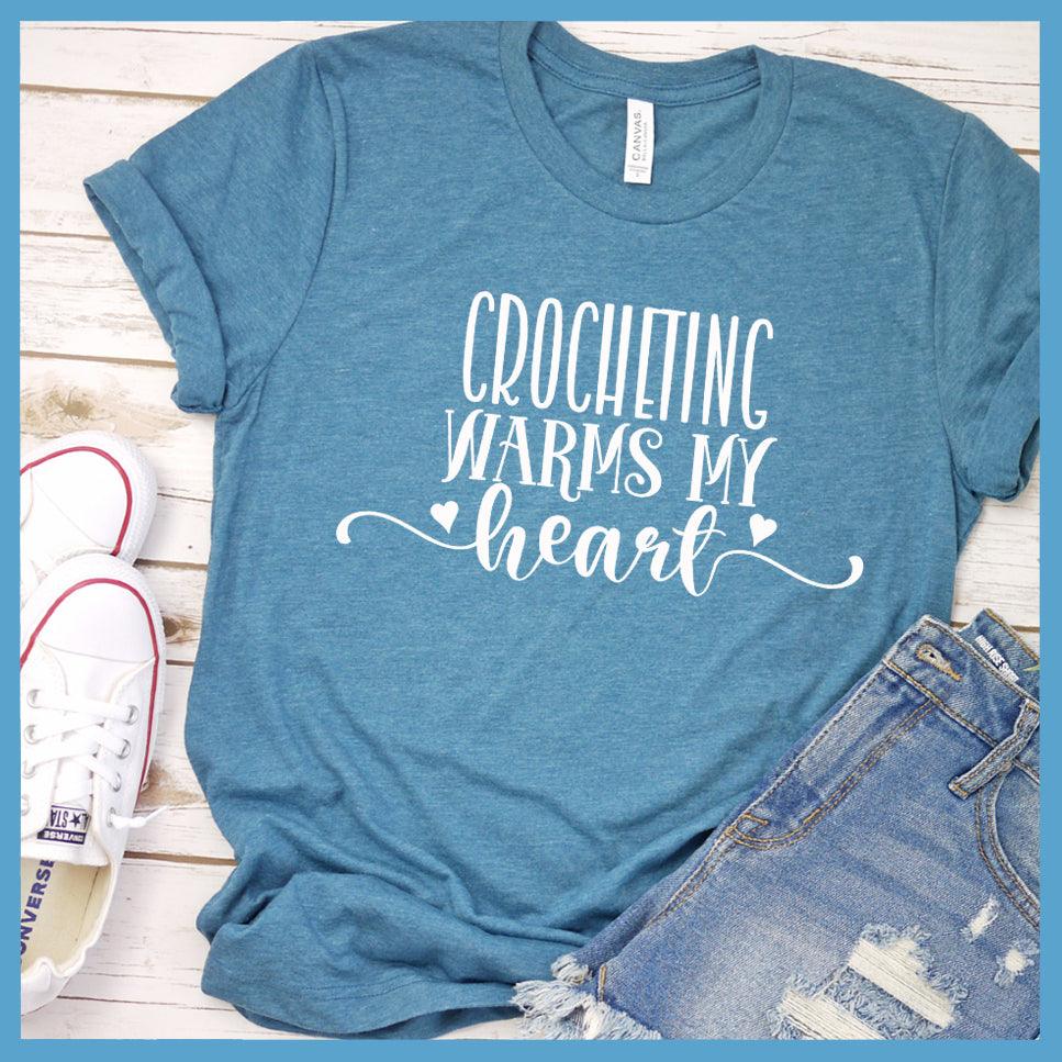 Crocheting Warms My Heart Version 2 T-Shirt