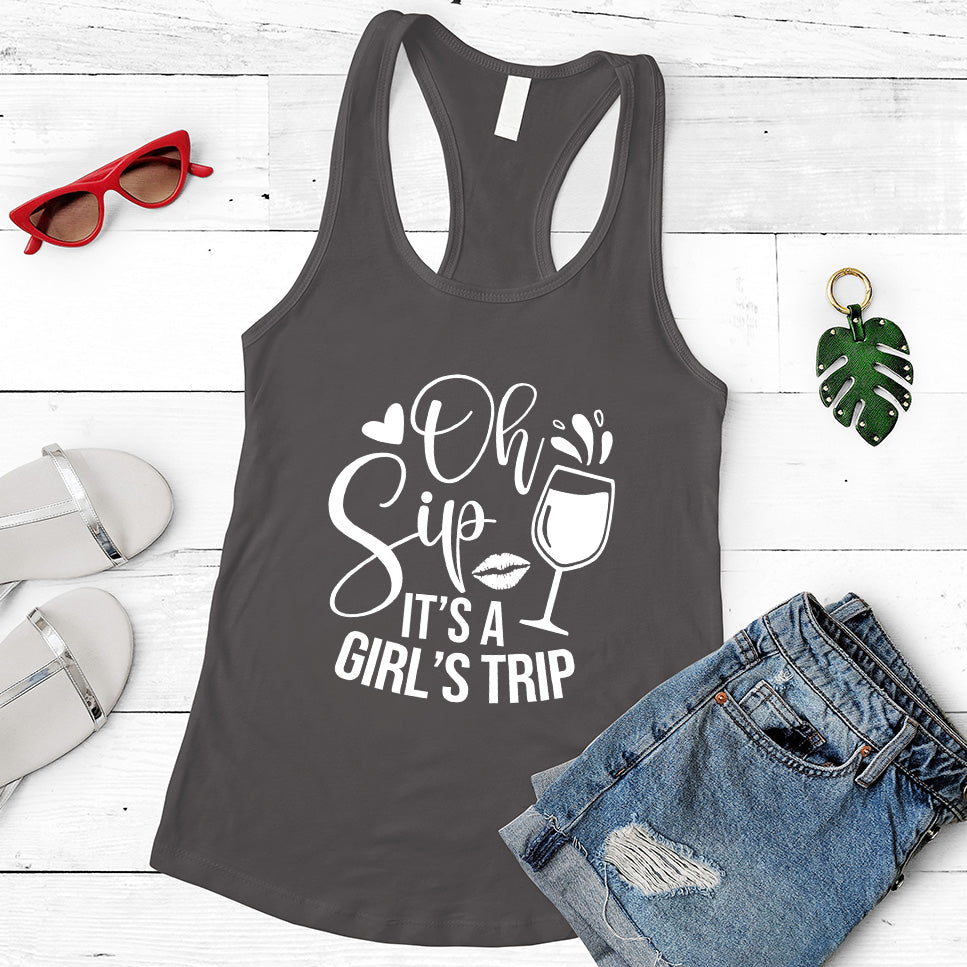 Oh Sip It's A Girl's Trip Tank Top