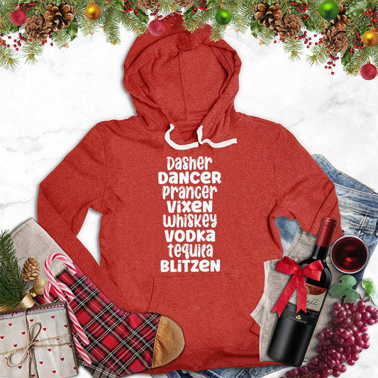 Dasher Dancer Prancer Vixen Whiskey Hoodie - Brooke & Belle