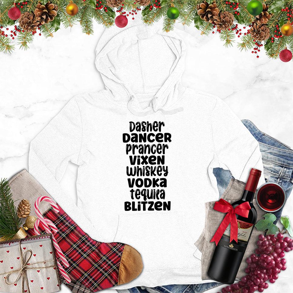 Dasher Dancer Prancer Vixen Whiskey Hoodie - Brooke & Belle