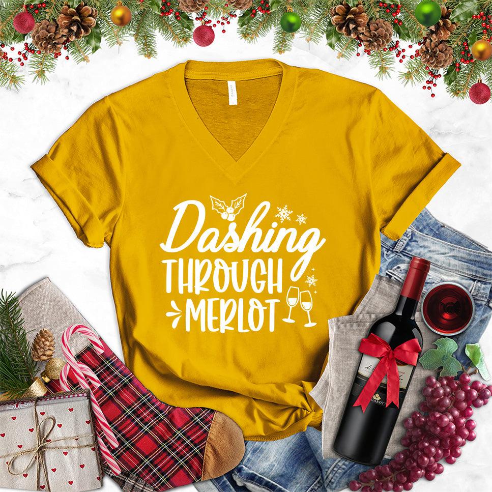 Dashing Through Merlot V-Neck - Brooke & Belle