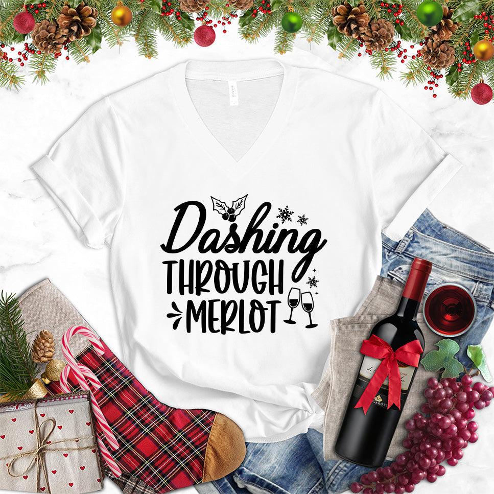 Dashing Through Merlot V-Neck - Brooke & Belle