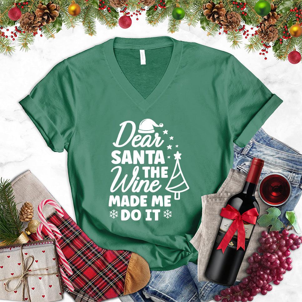 Dear Santa The Wine Made Me Do It V-Neck - Brooke & Belle