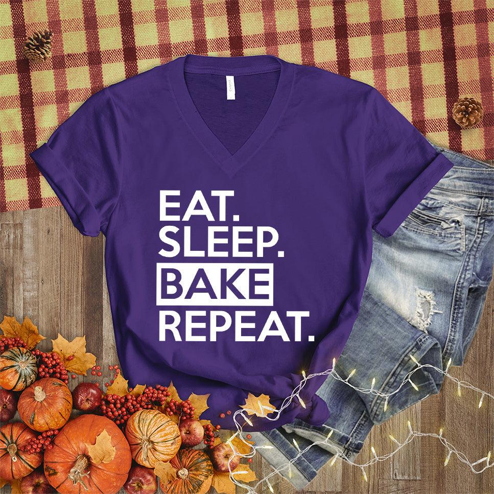 Eat Sleep Bake Repeat V-Neck - Brooke & Belle
