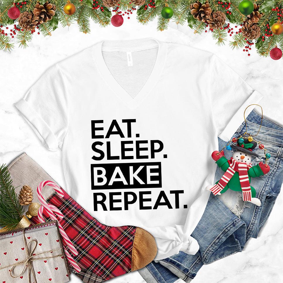 Eat Sleep Bake Repeat V-Neck - Brooke & Belle
