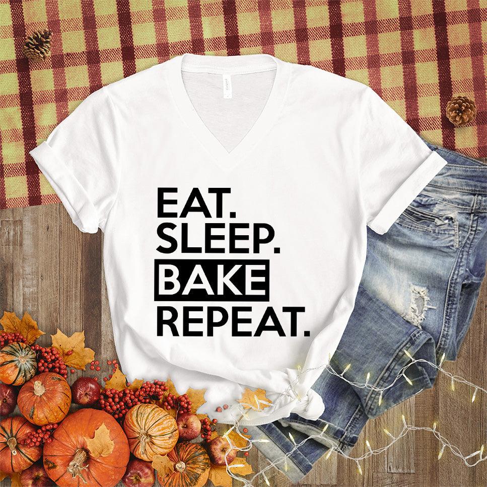 Eat Sleep Bake Repeat V-Neck - Brooke & Belle