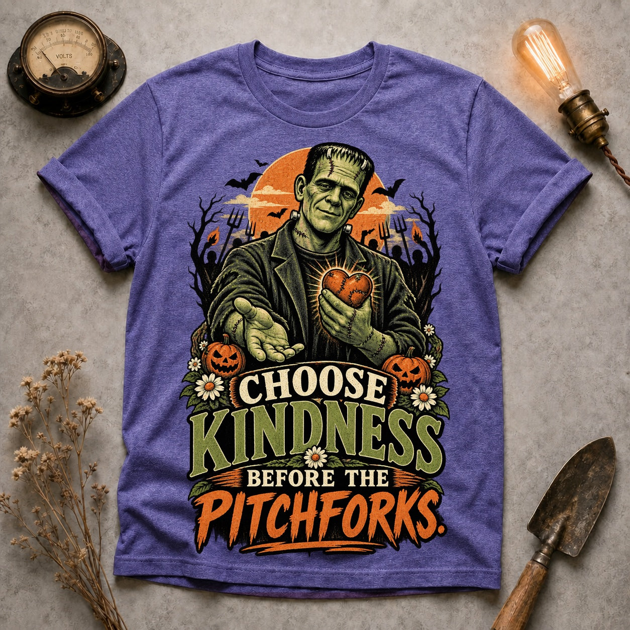 Before The Pitchforks T-shirt - Heather Purple - Brooke & Belle