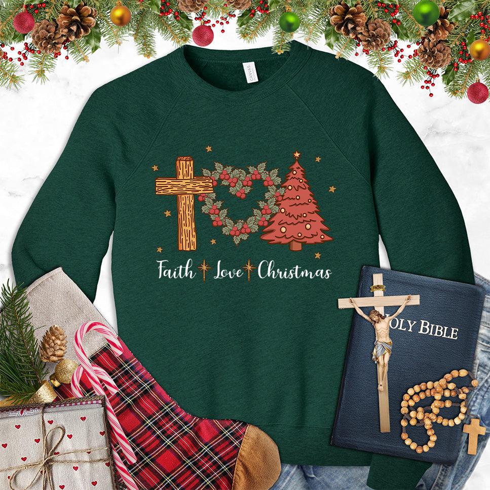 Faith Love Christmas Colored Edition Sweatshirt - Brooke & Belle