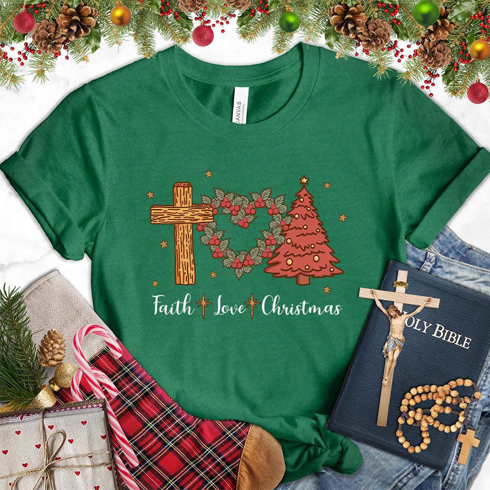 Faith Love Christmas Colored Edition T-Shirt - Brooke & Belle