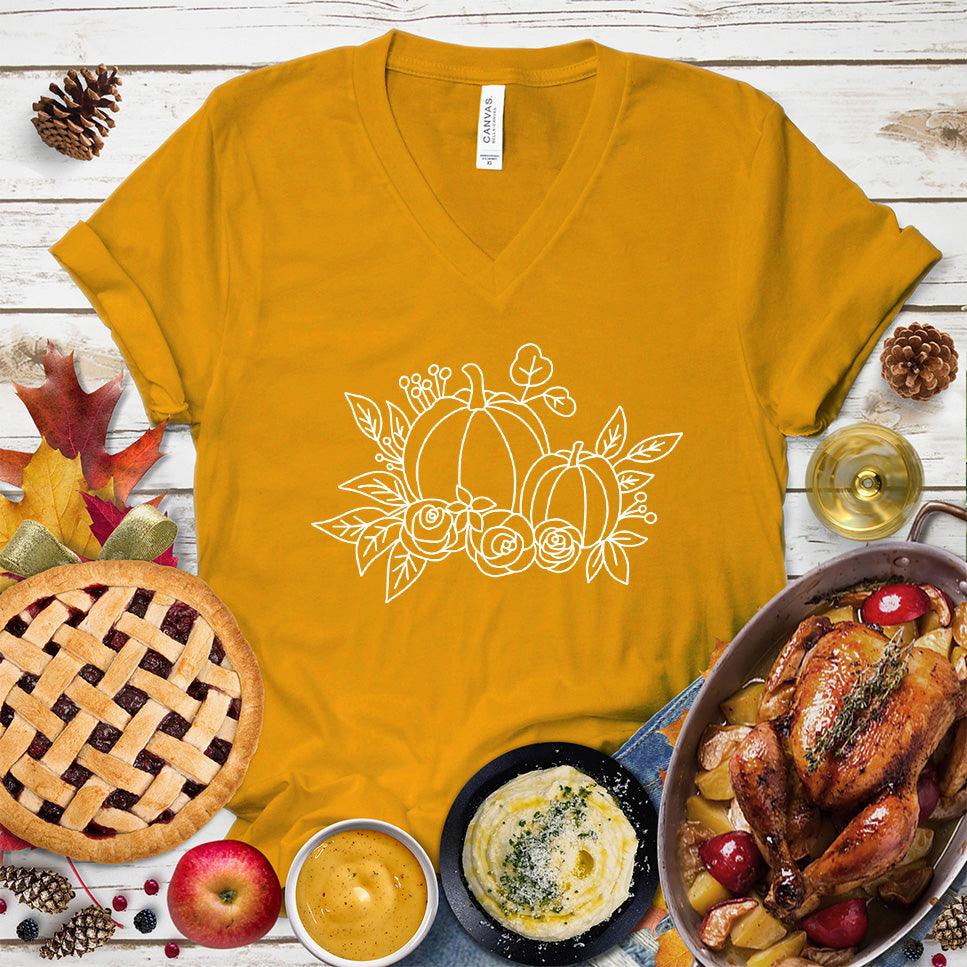 Fall Pumpkin Version 3 V-Neck - Brooke & Belle