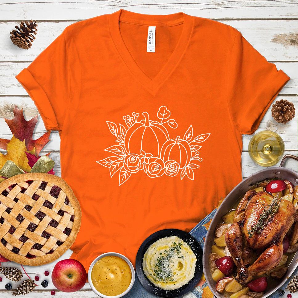 Fall Pumpkin Version 3 V-Neck - Brooke & Belle