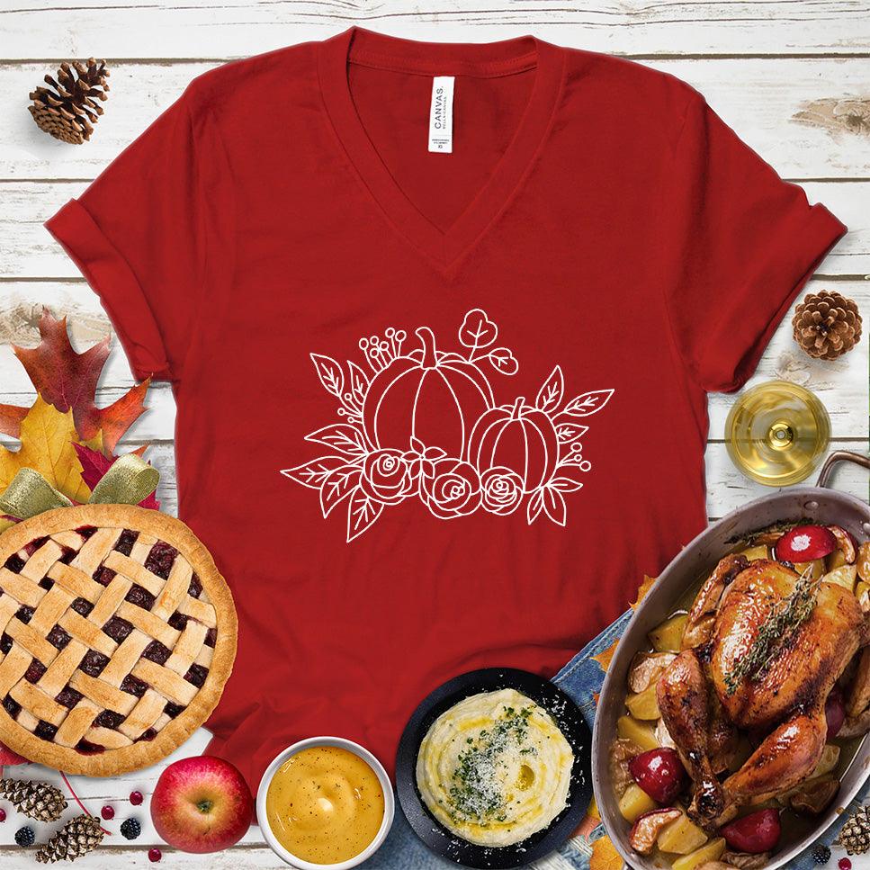 Fall Pumpkin Version 3 V-Neck - Brooke & Belle