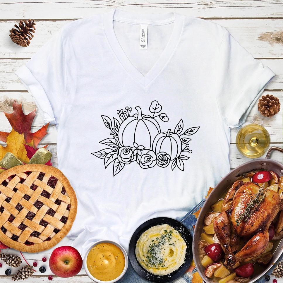 Fall Pumpkin Version 3 V-Neck - Brooke & Belle