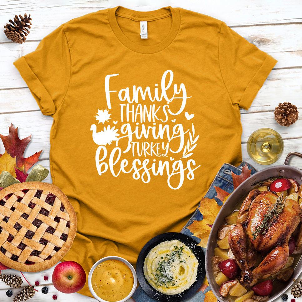Family Thanksgiving Turkey Blessings T-Shirt - Brooke & Belle