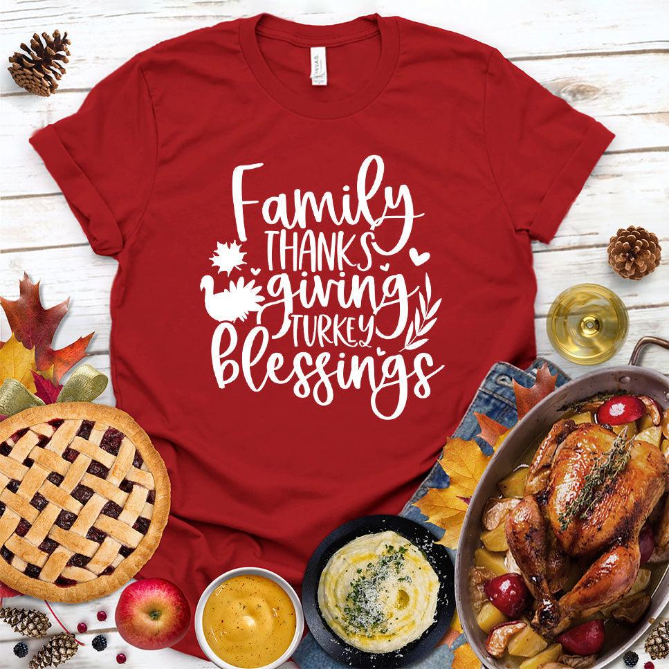 Family Thanksgiving Turkey Blessings T-Shirt - Brooke & Belle