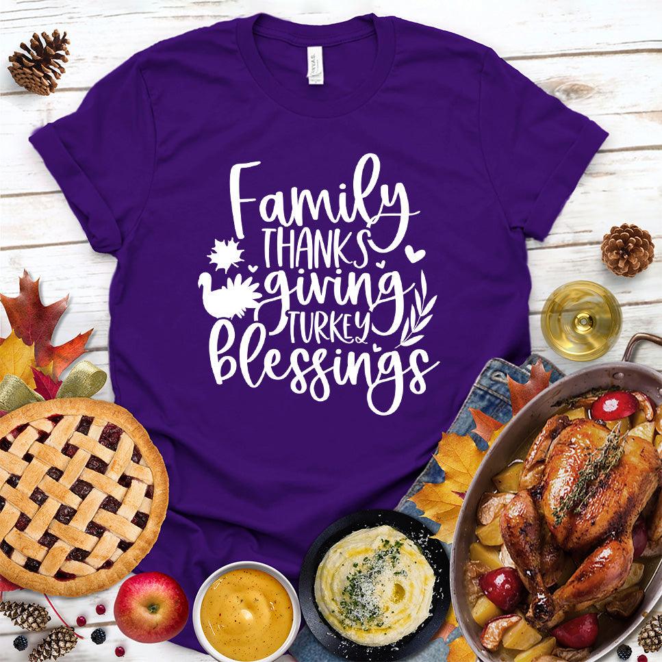 Family Thanksgiving Turkey Blessings T-Shirt - Brooke & Belle