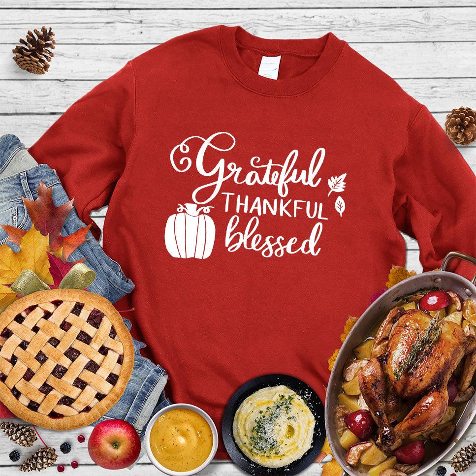 Grateful Thankful Blessed Sweatshirt - Brooke & Belle