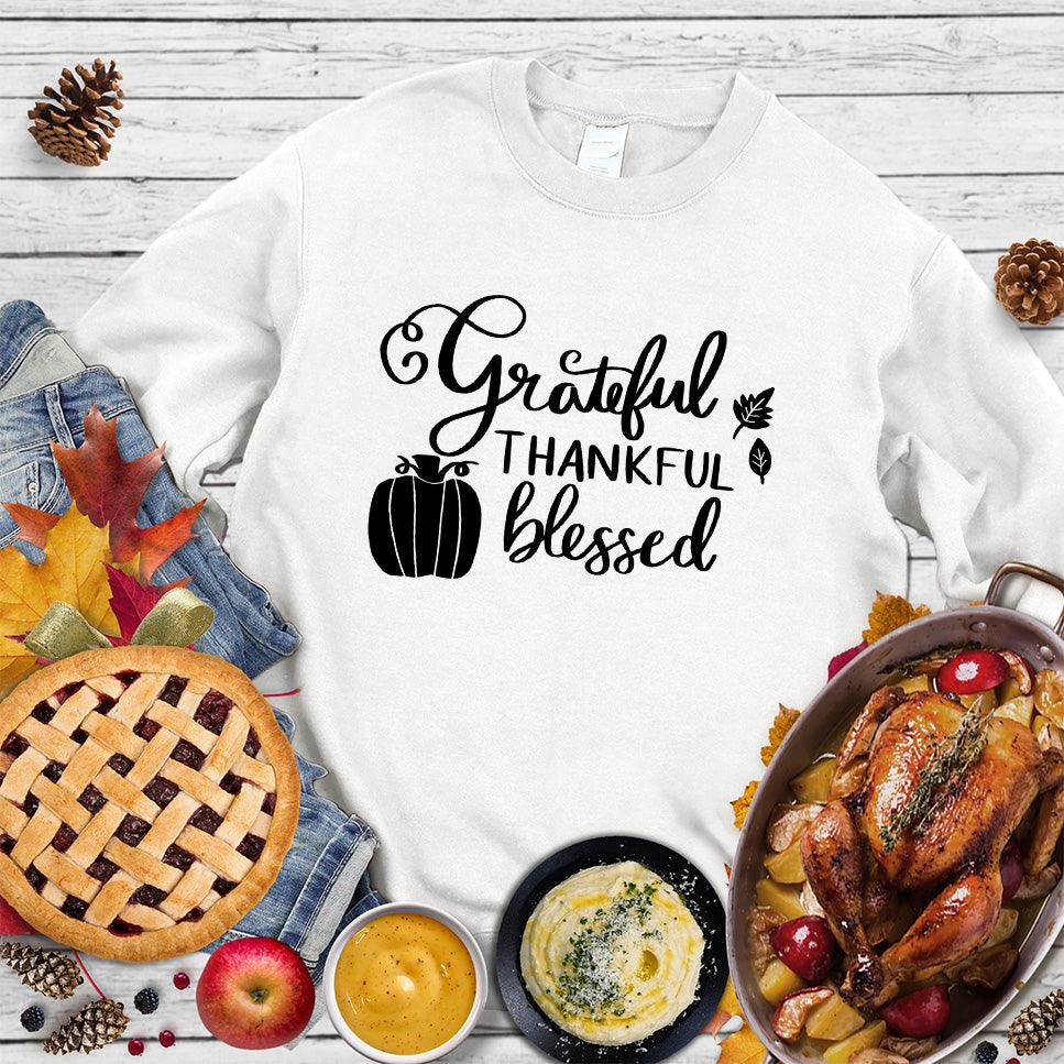 Grateful Thankful Blessed Sweatshirt - Brooke & Belle