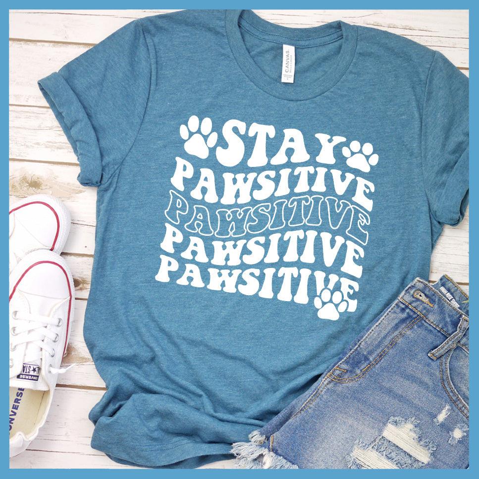Stay Pawsitive Retro T-Shirt