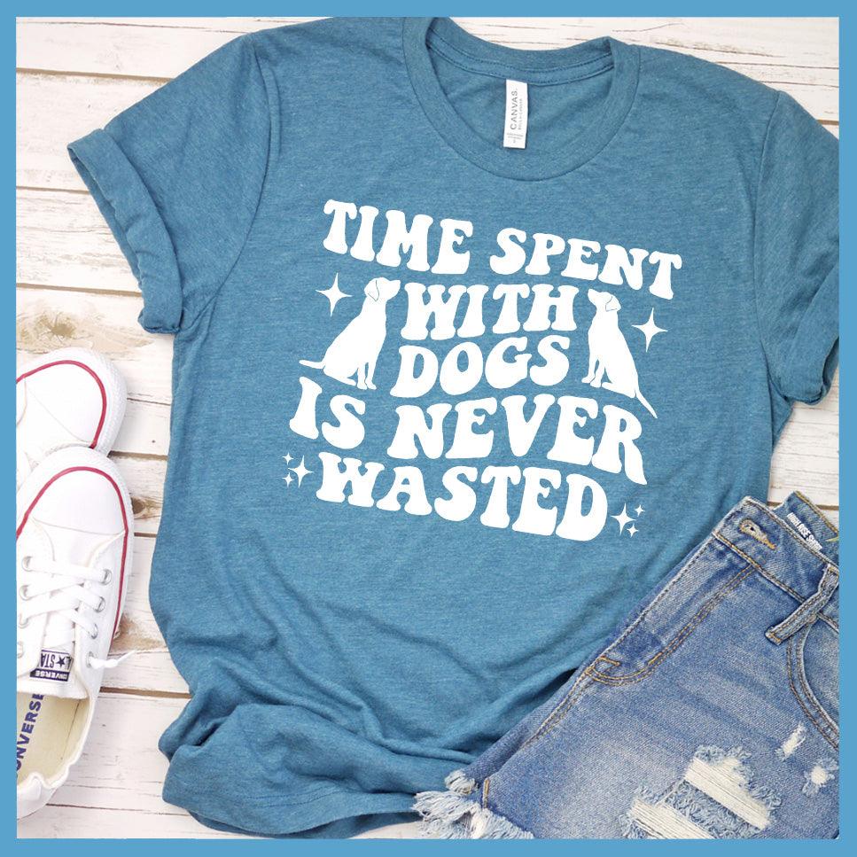 Time Spent With Dogs Is Never Wasted Retro T-Shirt