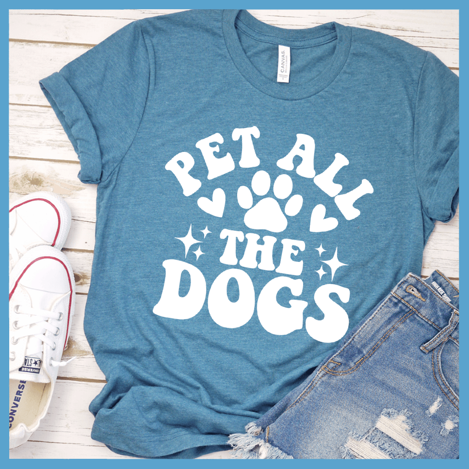 Pet All The Dogs Retro T-Shirt