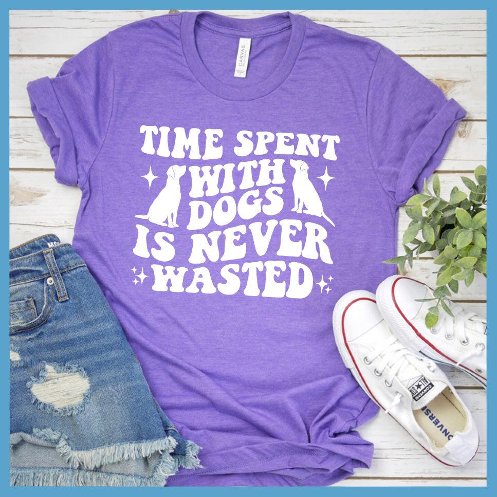 Time Spent With Dogs Is Never Wasted Retro T-Shirt