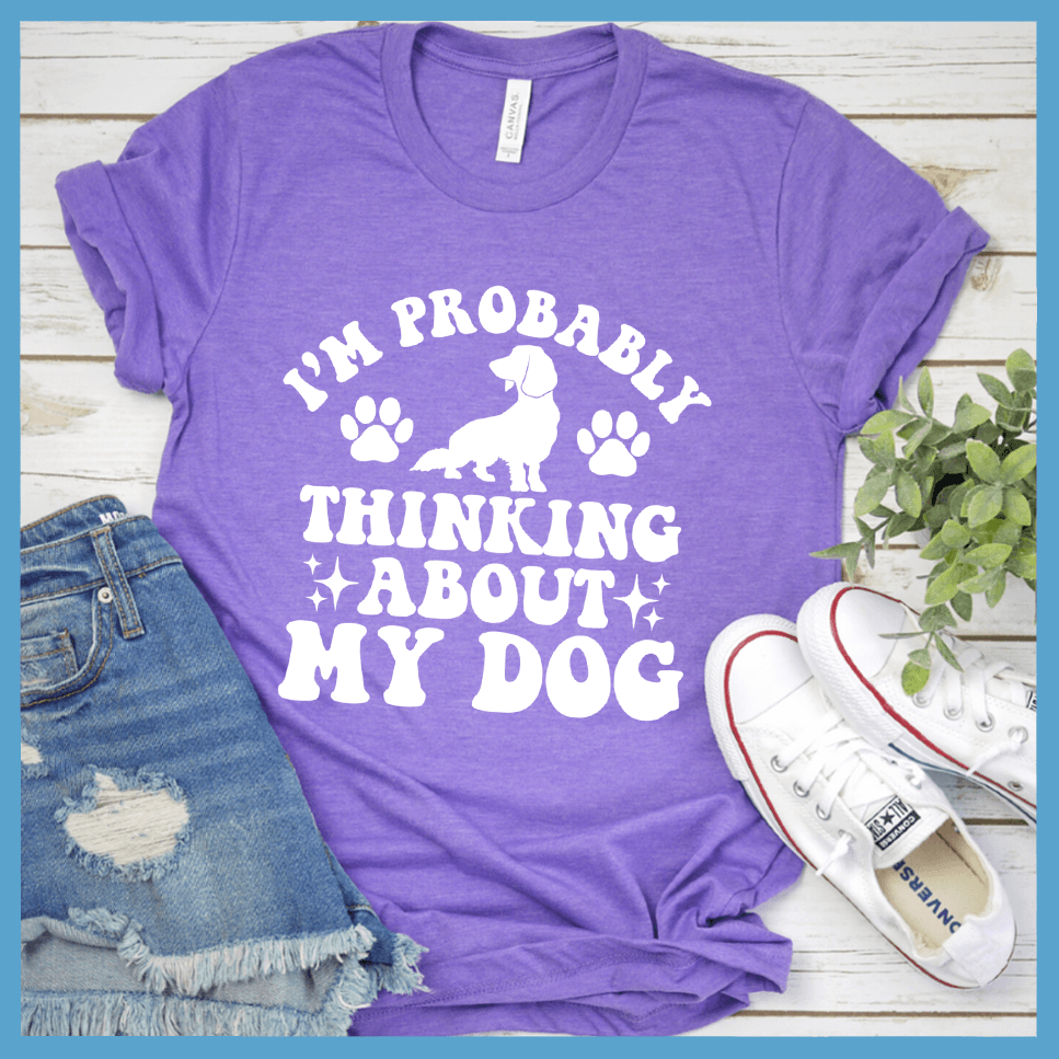 I'm Probably Thinking About My Dog Retro T-Shirt - Brooke & Belle